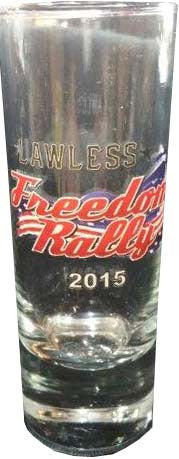 2015 Lawless Freedom Rally Shot Glass